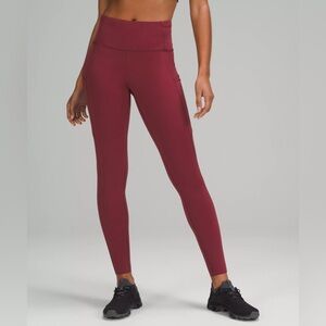 NWT Lululemon Red Fast and Free HR Tight 28”